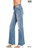TUMMY CONTROL ELASTIC WAIST FLARE
DENIM PANTS