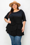 Two-Layer Black Tunic