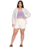 Ivory Denim Shorts