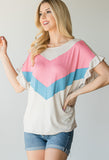 Colorblock Ruffle Top