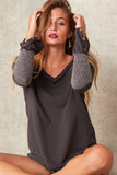 Reverse Stitch Button Sleeve