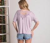 CROCHET SHORT SLEEVE TOP