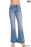 TUMMY CONTROL ELASTIC WAIST FLARE
DENIM PANTS