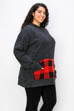 Charcoal and Plaid Hoodie