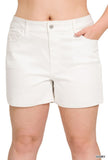 Ivory Denim Shorts