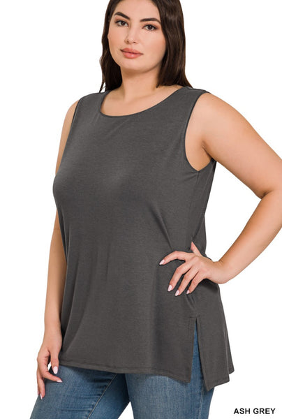 Sleeveless Rounded Top