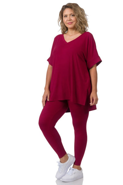 V-Neck Microfiber Set