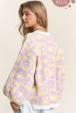 Floral Checker Sweater