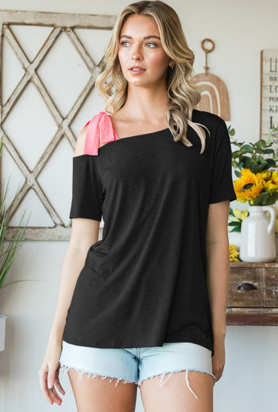 One Shoulder with Tie