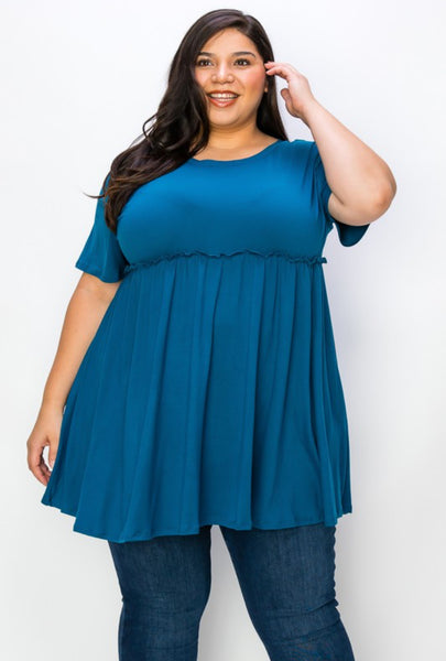 Teal Sheered Tunic