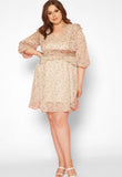 FLORAL HALF SLEEVE MINI DRESS