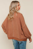 Ribbed Drop Shoulder Top