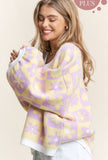 Floral Checker Sweater