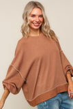 Ribbed Drop Shoulder Top