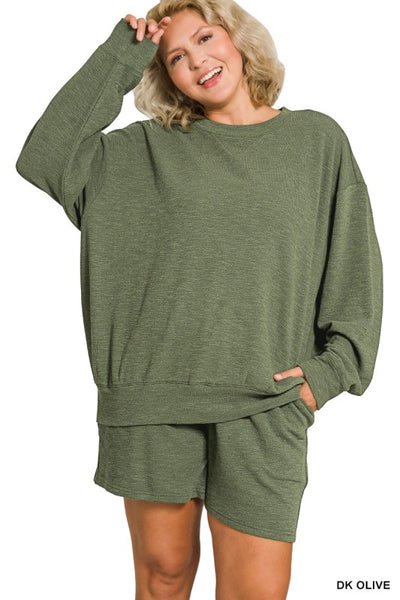 Slub Pullover & Shorts Set