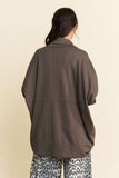 Dolman Long Sleeve Loose Fit Shawl Jacket