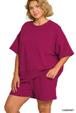 RIB SHORT SLEEVE TEE & SHORTS SET