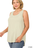 MODAL SLEEVELESS ROUND NECK & HEM
TOP