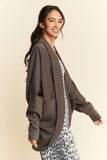 Dolman Long Sleeve Loose Fit Shawl Jacket