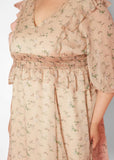 FLORAL HALF SLEEVE MINI DRESS