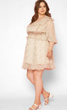 FLORAL HALF SLEEVE MINI DRESS