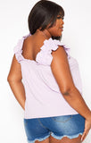 RUFFLED STRAP TANK TOP