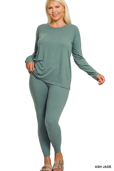 Round Neck Set- Ash Jade