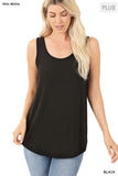 MODAL SLEEVELESS ROUND NECK & HEM
TOP