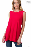 Sleeveless Rounded Top