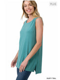 Sleeveless Rounded Top