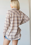 Taupe Casual Flannel