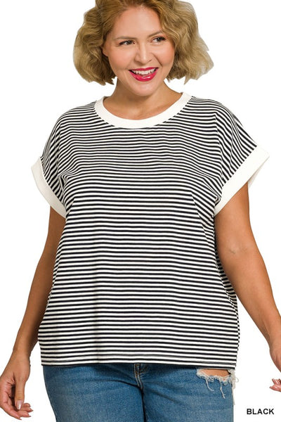 Black and White Contrast Top