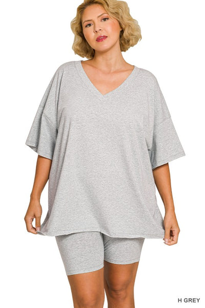 Cotton V-Neck Set