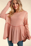 Rust Babydoll Knit Top