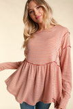 Rust Babydoll Knit Top