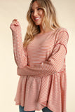 Rust Babydoll Knit Top