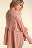 Rust Babydoll Knit Top