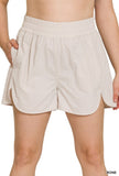 WINDBREAKER SMOCKED WAISTBAND RUNNING SHORTS